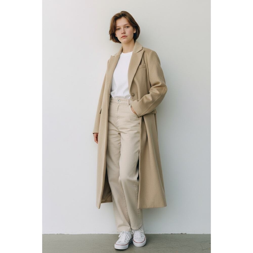 NA-KD beige women’s trench coat, European size 36, NWT